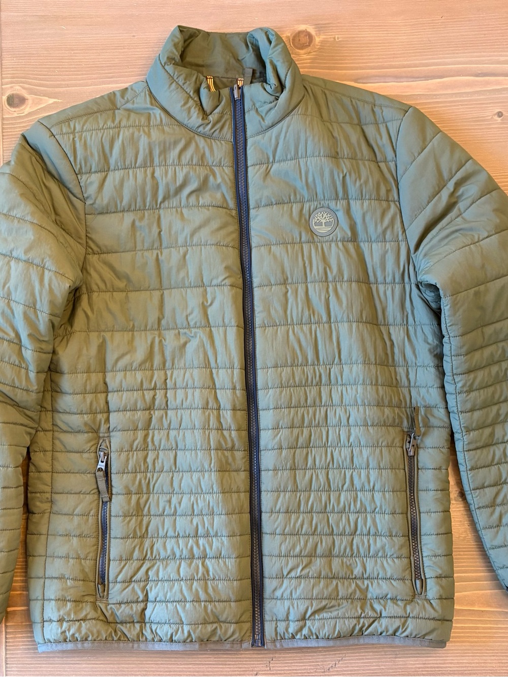 Timberland Men's Olive Green Quilted Puffer Jacket